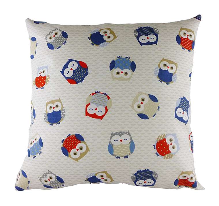   Подушка с принтом Owl Print Blue