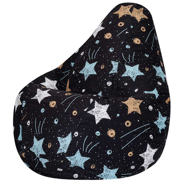 Кресло-мешок Груша L Star черного цвета