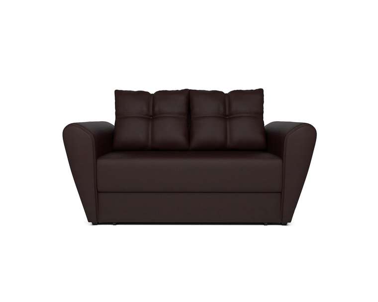 Прямой диван-кровать Квартет темно-коричневого цвета