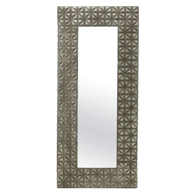 Настенное зеркало 66х150 серебряного цвета
