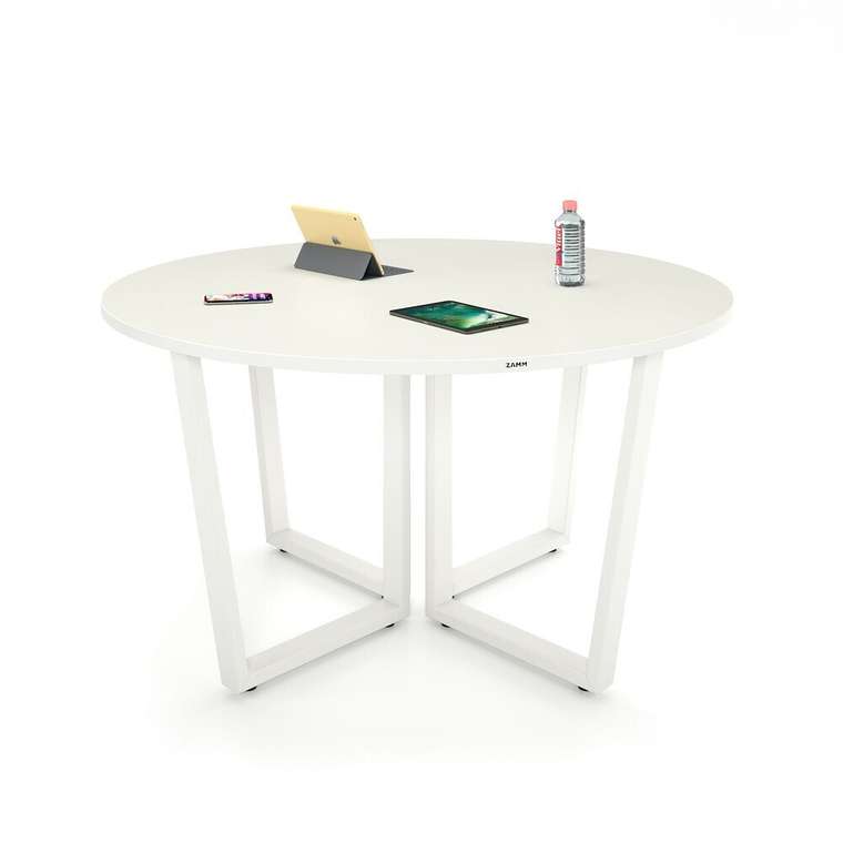 Круглый стол Ирис белого цвета