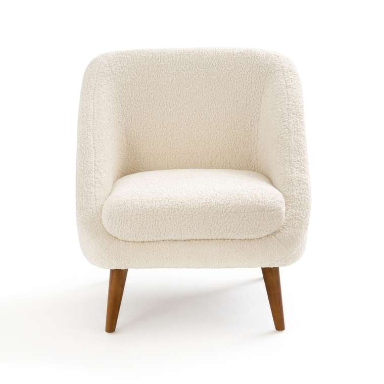 Кресло винтажное Smon светло-бежевого цвета
