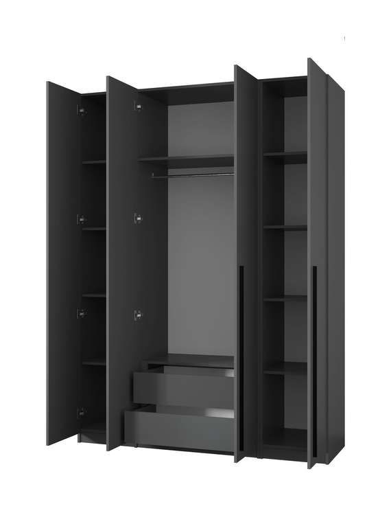 Шкаф София 160 темно-серого цвета