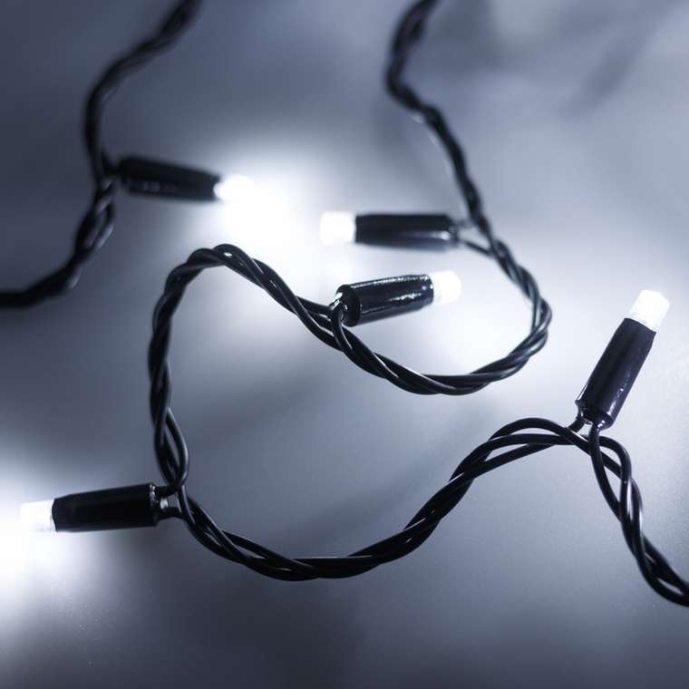 Светодиодная гирлянда ARD-STRING-PRO-10000-BLACK-100LED-FLASH WHITE (230V, 7W) (Ardecoled, IP65) 025827