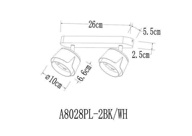 Спот Arte Lamp AMAKS A8028PL-2BK