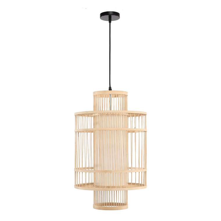 Светильник подвесной ST-Luce Древесный/Белый E27 1*40W ALMA