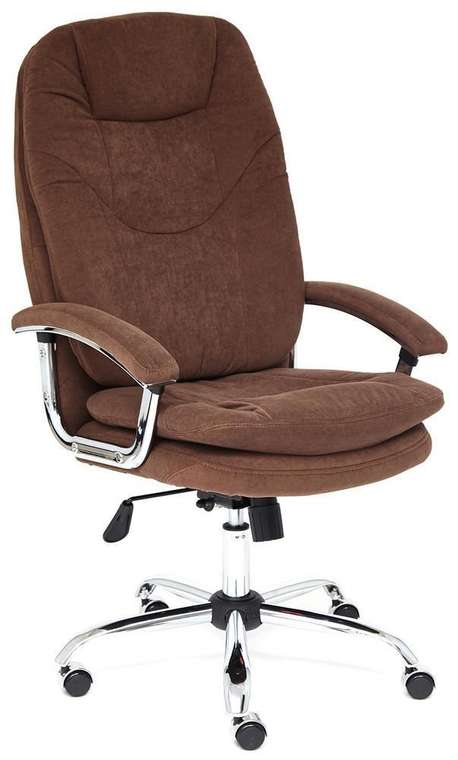 Кресло офисное Softy Lux коричневого цвета