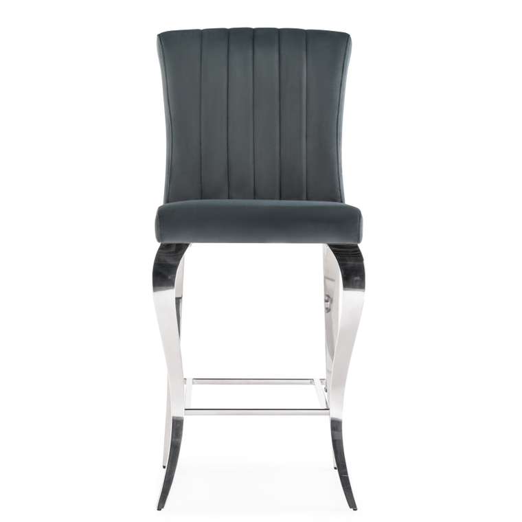 Полубарный стул Joan темно-серого цвета
