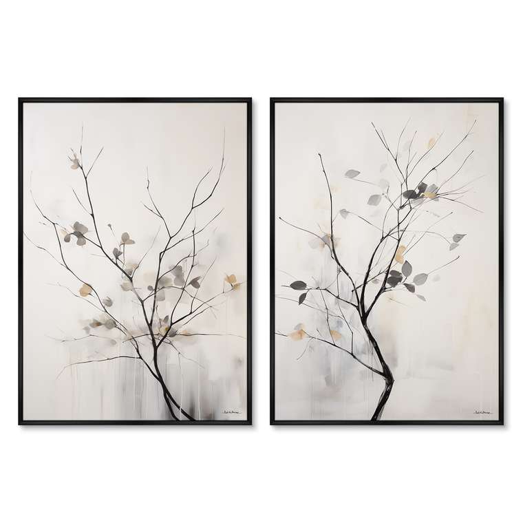Набор из двух репродукций картин Branches, autumn colors, 2024г.