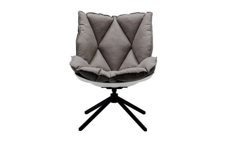 Дизайнерское кресло серого цвета