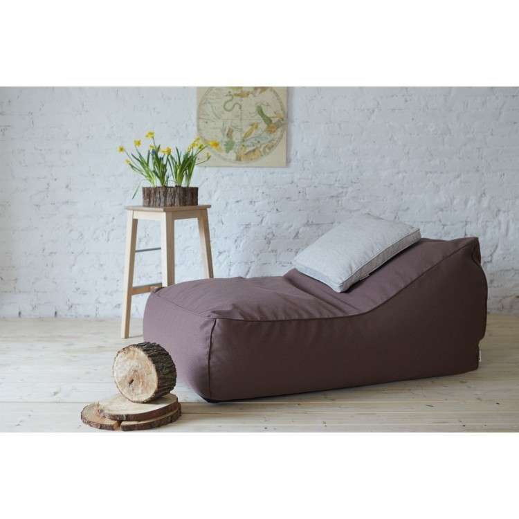 Кресло-лежак для двоих коричневого цвета