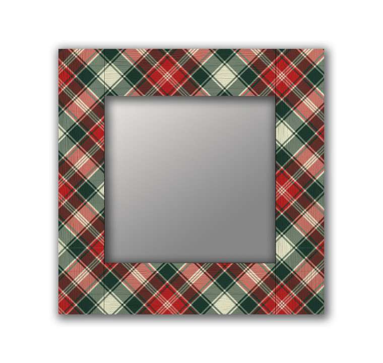 Настенное зеркало Шотландия-1 50х65 красного цвета