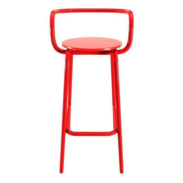 Барный стул Нод красного цвета