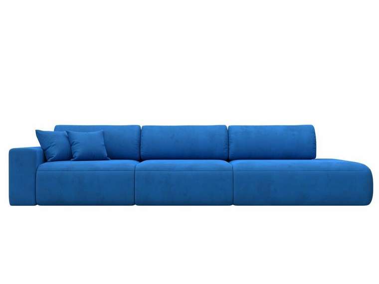 Диван-кровать Лига 036 Модерн Лонг темно-голубого цвета с левым подлокотником