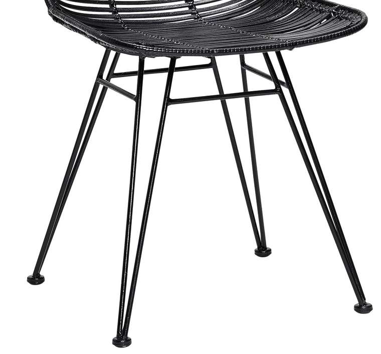 Стул из ротанга черного цвета