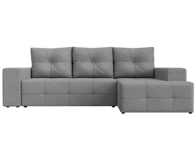 Угловой диван-кровать Перри НПБ серого цвета правый угол