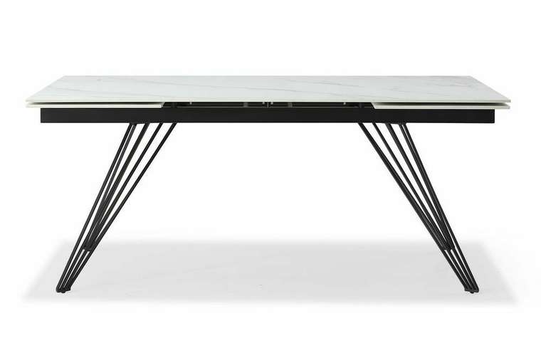 Раскладной обеденный стол Parma черно-белого цвета