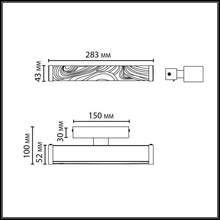 Настенный светильник светодиодный Odeon Light Riviera 5450/10WLA зеленый/античная бронза/металл/керамика/акрил LED x 10W 2000К/3000K/4000K/переключ