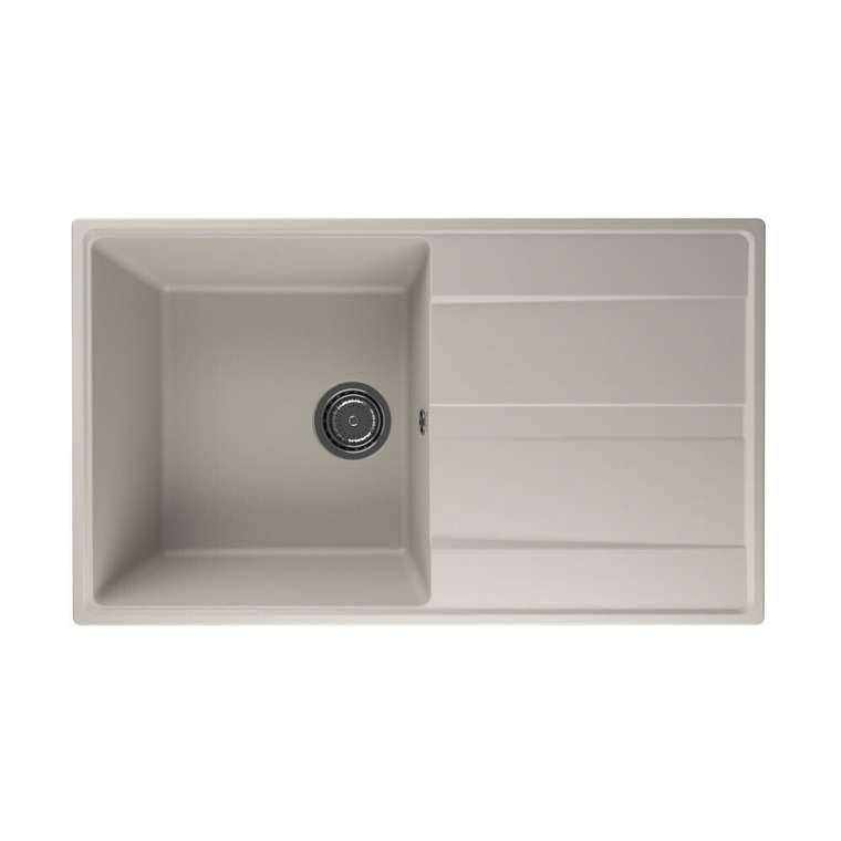 Кухонная мойка прямоугольная Ulgran Quartz Prima 850-02 бежевого цвета