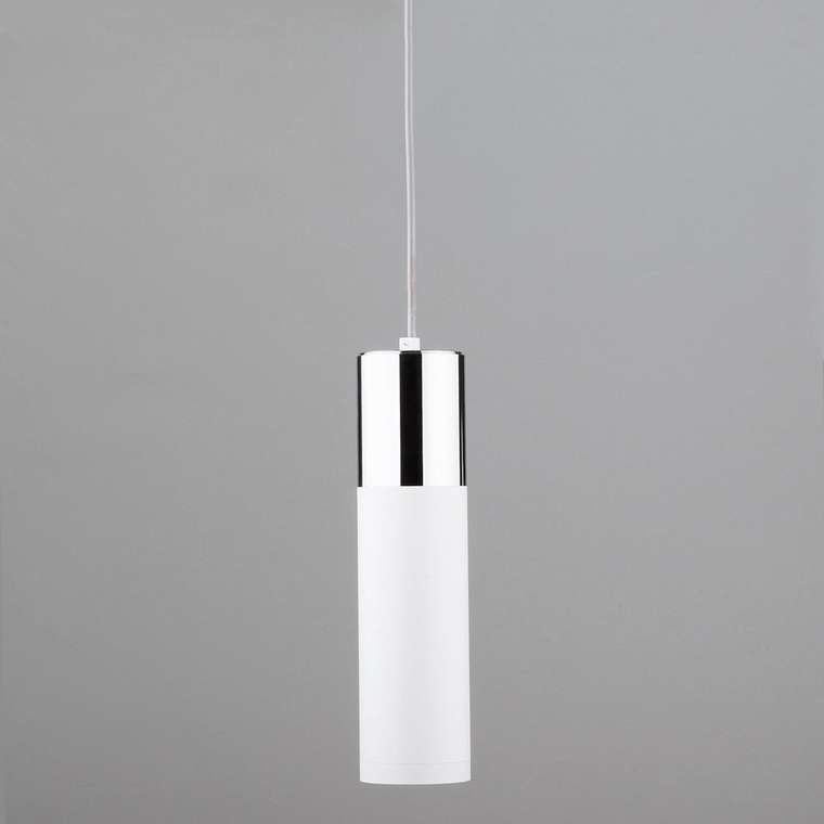 Светильник лофт подвесной со светодиодами 50135/1 LED хром/белый Double Topper