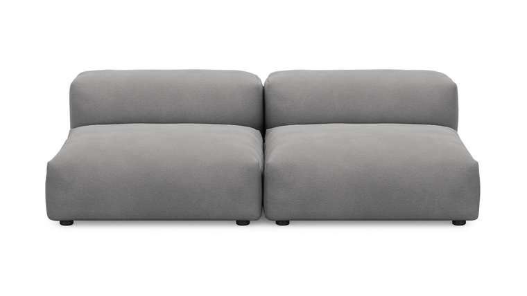 Прямой диван Фиджи сдвоенный серого цвета