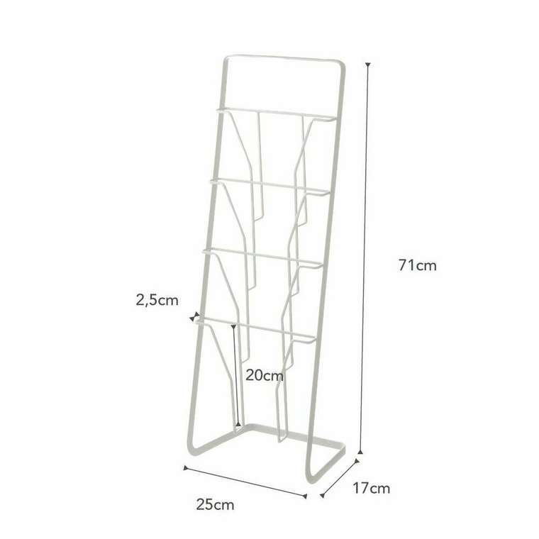 Журнальная стойка Tower белого цвета