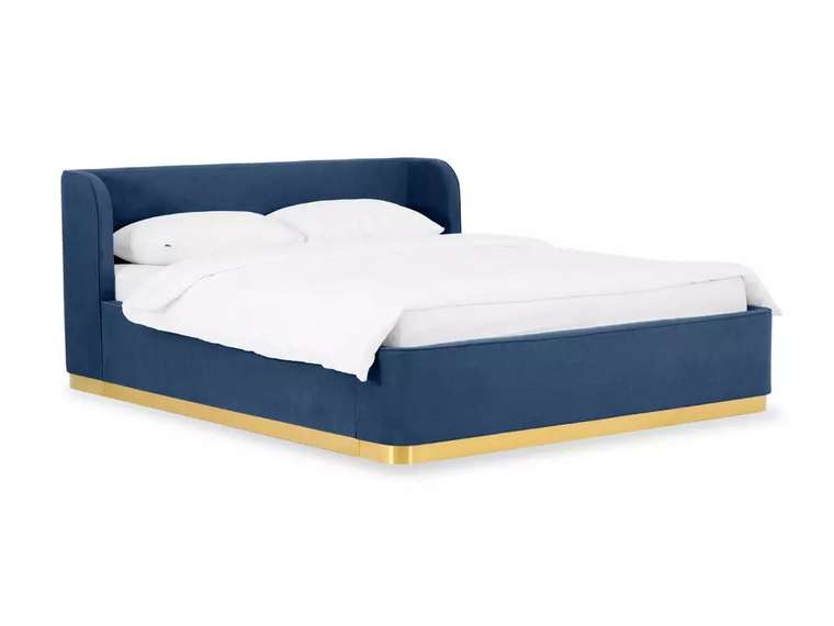 Кровать Vibe 160х200 синего цвета с подъемным механизмом