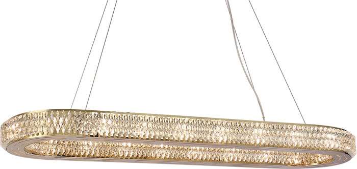 Подвесной хрустальный светильник Newport 8560 8560/100 C oval gold polished