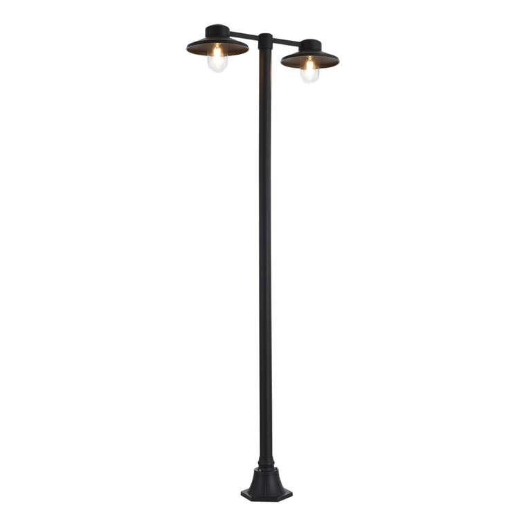 Светильник напольный ST-Luce темно-серый/прозрачный E27 2*60W BASKO