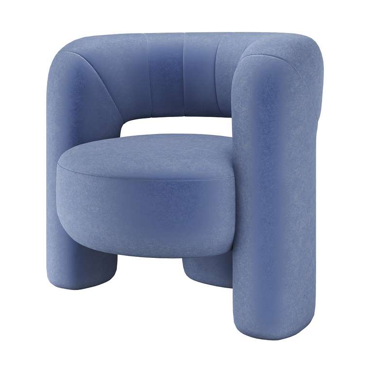 Кресло Zampa синего цвета