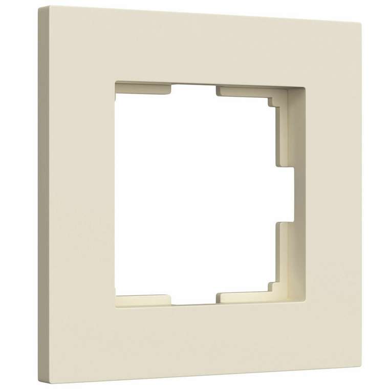 W0012962/ Рамка на 1 пост Slab (айвори матовый) W0012962 Slab айвори матовый
