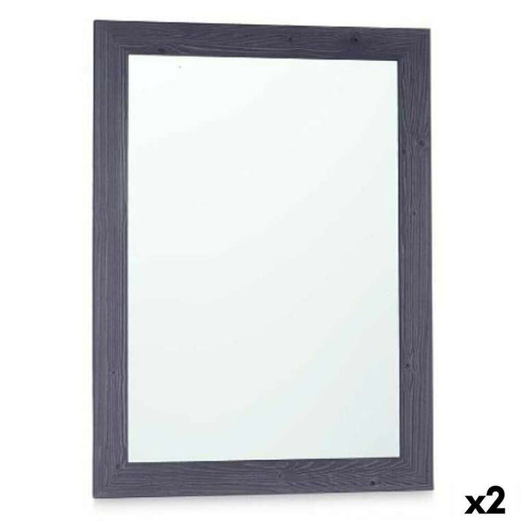 Настенное зеркало 82715 Синий 60 x 80 cm Деревянный MDF Прямоугольный (2 штук)