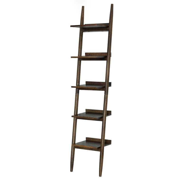 Стеллаж-лесенка с полками Панкхи коричневого цвета