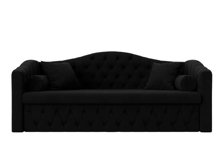 Прямой диван-кровать Мечта черного цвета