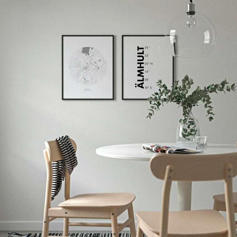 Панно координаты, Эльмхульт, 40х50 см