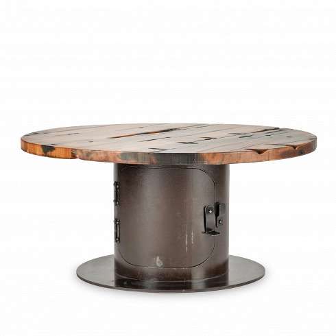 Кофейный стол Stove из дерева и металла с отсеком для хранения