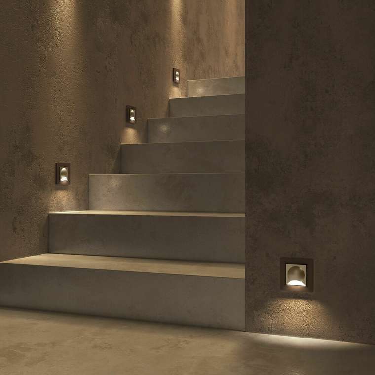 Встраиваемая LED подсветка Moon шампань W1154411 Встраиваемые механизмы шампань
