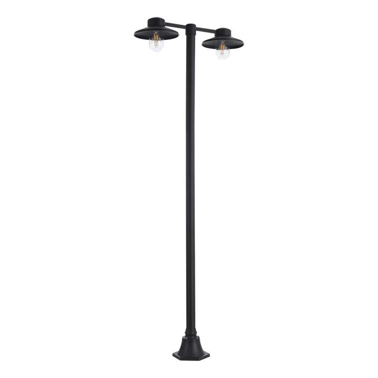 Светильник напольный ST-Luce темно-серый/прозрачный E27 2*60W BASKO