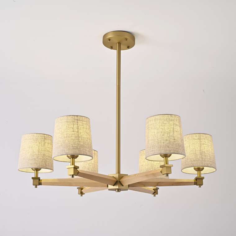 Люстра Jorgenson D85 Beige/Light wood