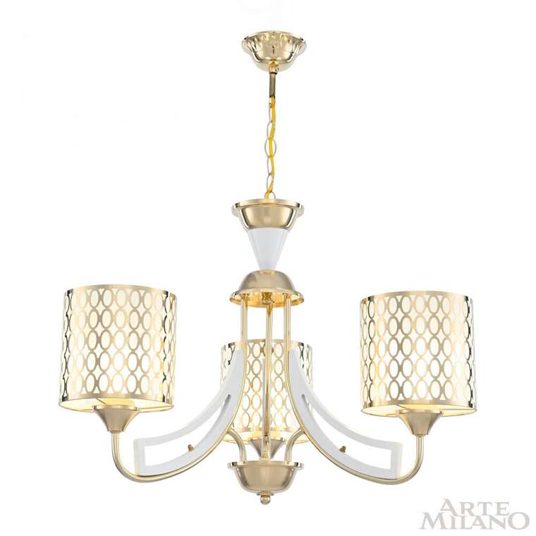 Подвесная люстра Florentia-3387 303387/3 Wh/Gd (дерево, цвет белый)