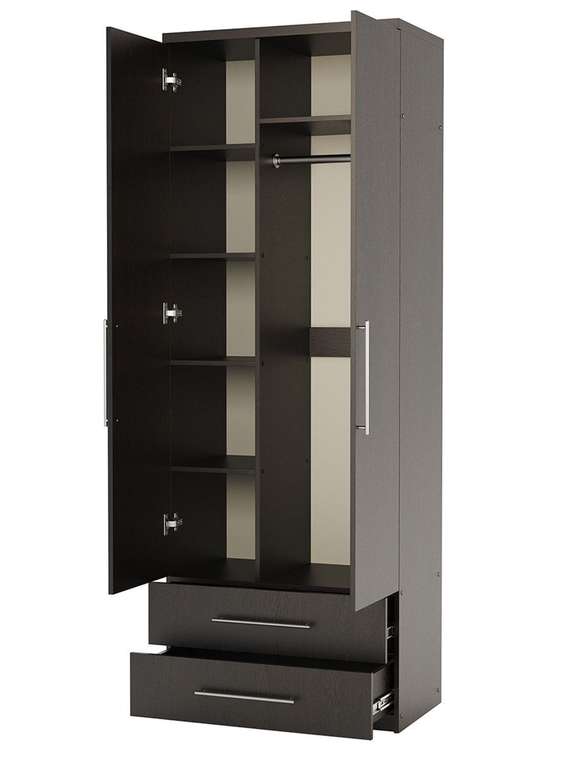 Шкаф комбинированный с ящиками Мелодия МКЯ-22 80 цвета венге