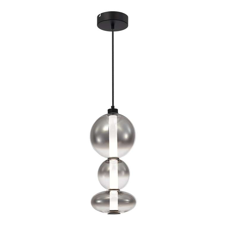Светильник подвесной ST-Luce Черный/Дымчато-Серый LED 1*24W 3000K PERLINA