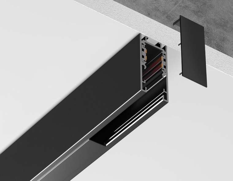 Шинопровод низковольтный накладной с торц. Заглушк. 2шт Ambrella Light Track System GL1915