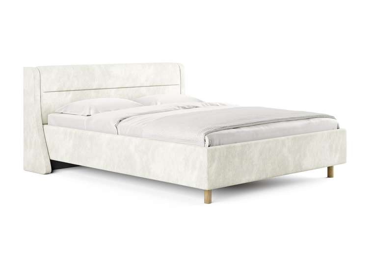 Кровать Madrid 160х200 серо-бежевого цвета без основания и подъемного механизма 