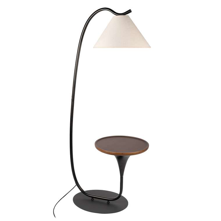 Торшер Charlotte 10568F Black (ткань, цвет бежевый)