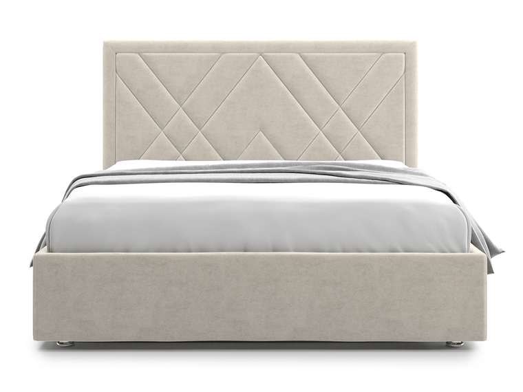 Кровать Premium Milana 2 140х200 бежевого цвета с подъемным механизмом