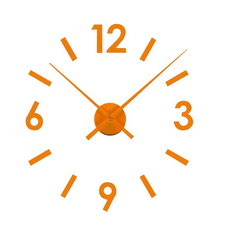 Настенный часы Sticker оранжевого цвета