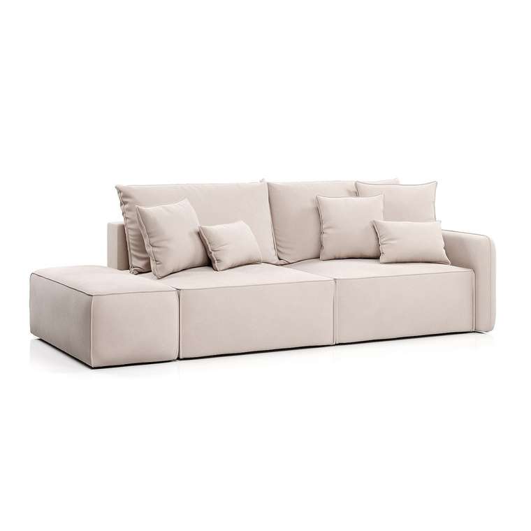 Диван-кровать с банкеткой Портленд бежевого цвета