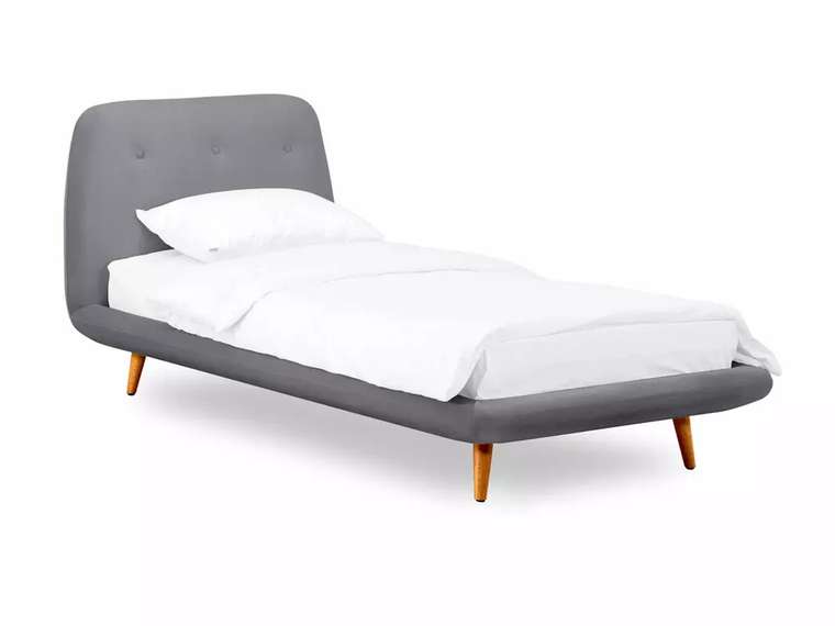 Кровать Loa 90х200 серого цвета