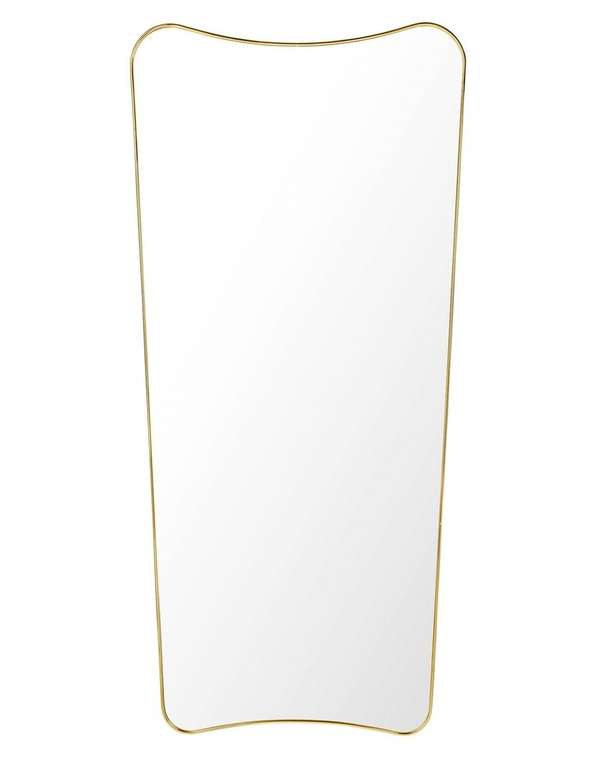 Настенное зеркало Sky XL в раме золотого цвета